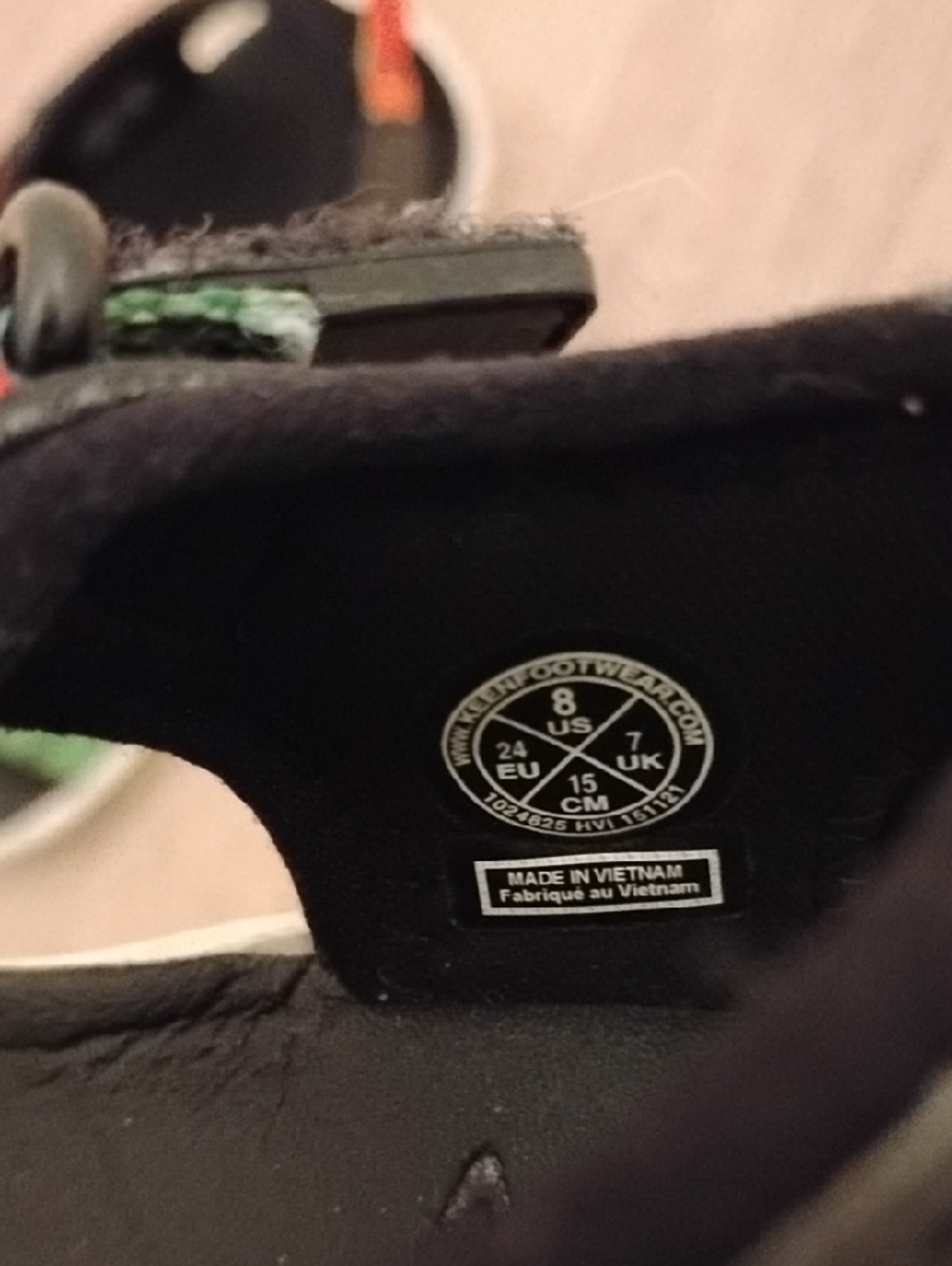 Keen Kids Black Sandals with Rainbow Straps - Picture 6 of 10